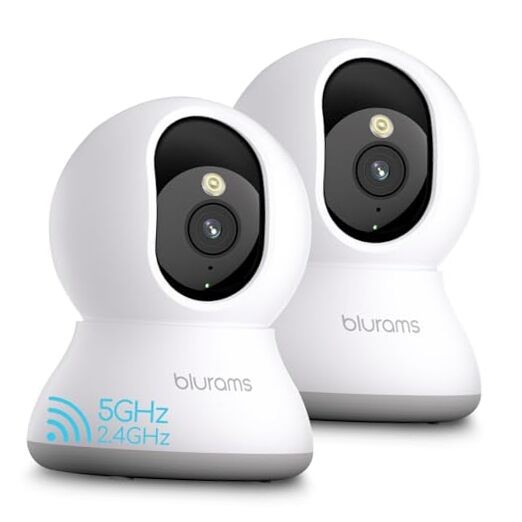  5G Cameras for Home Security, 2K Pet Camera with Phone App, Grey - 2.4GHz/5GHz