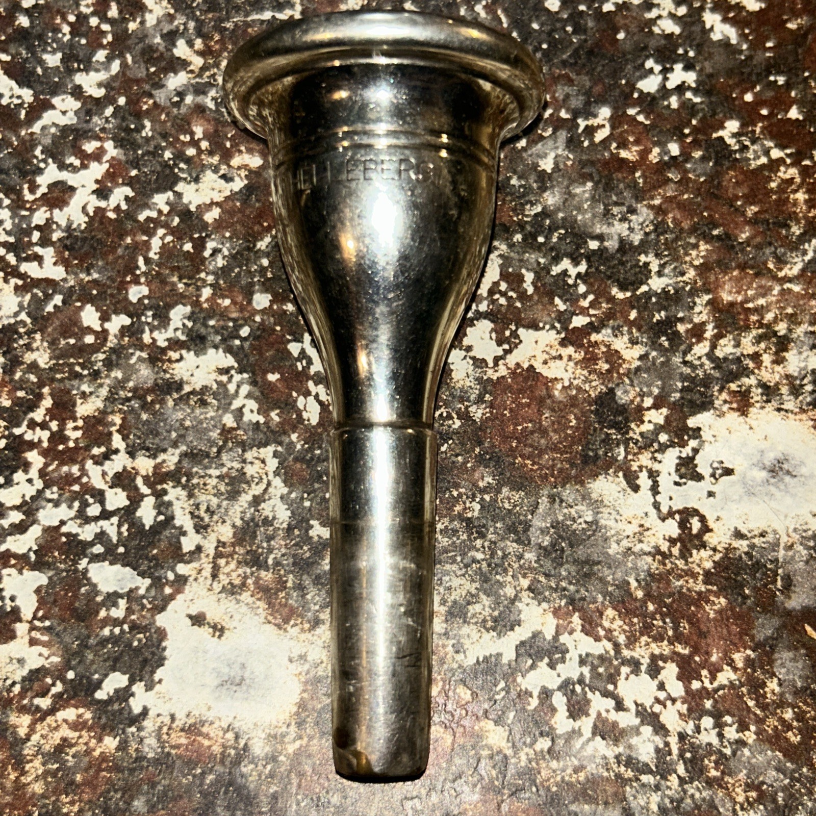Vintage Helleberg Tuba Mouthpiece Silver-Plated