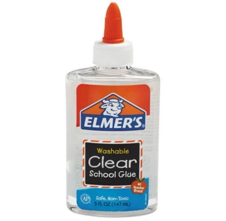 Elmer's E305 School Glue Washble Clear, 5 oz, Clear Non-Toxic Craft,Slime,School
