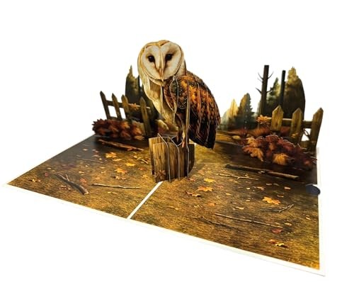 3D Pop-Up Card – Handmade Bird-Themed Paper Art for Birthday, Anniversary, Owl