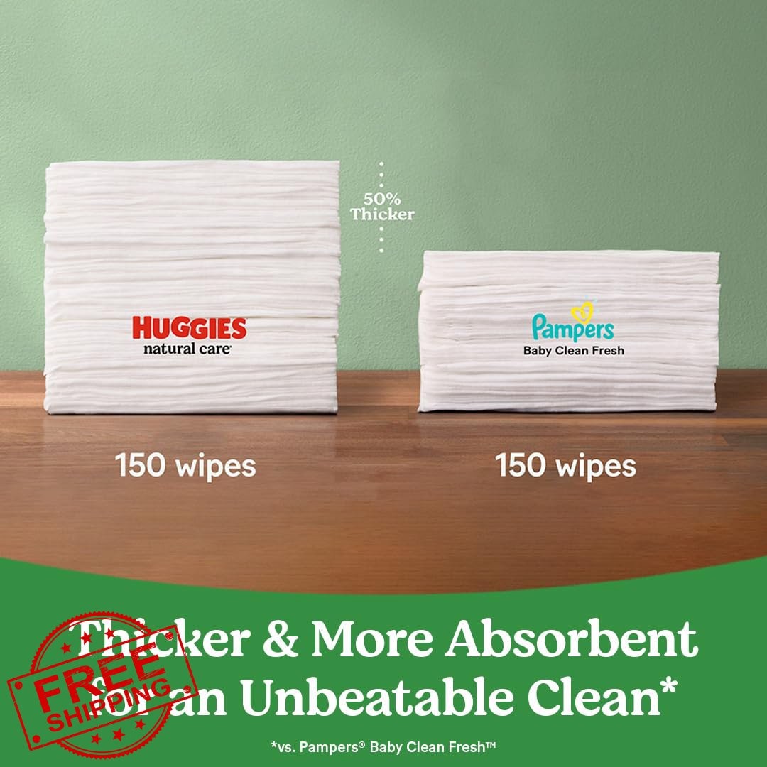 Huggies Natural Care Sensitive Baby Wipes Unscented 1344 Wipes 24 Packs