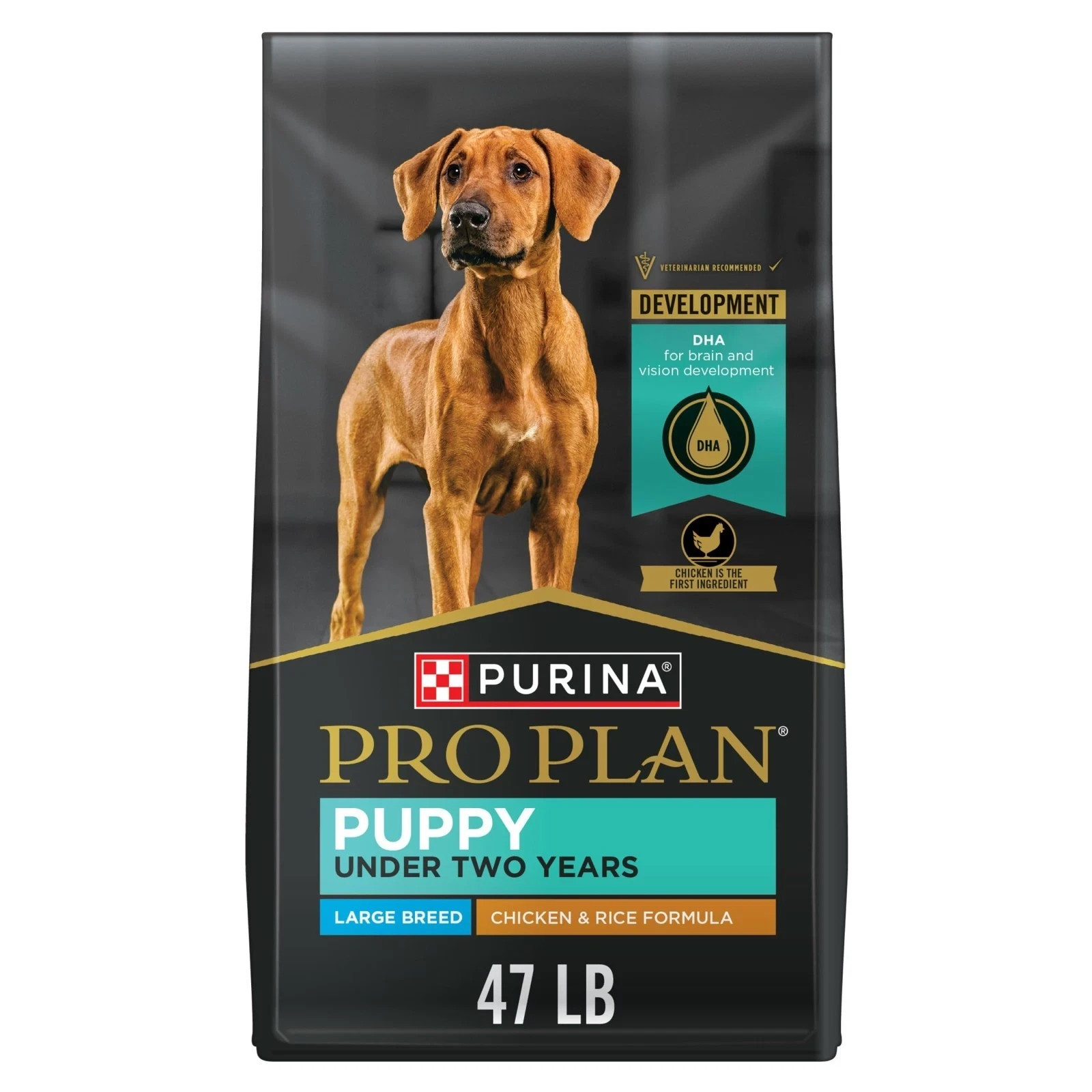 Purina Pro Plan Large Breed Dry Puppy Food, Chicken and Rice Formula - 47 lb.Bag