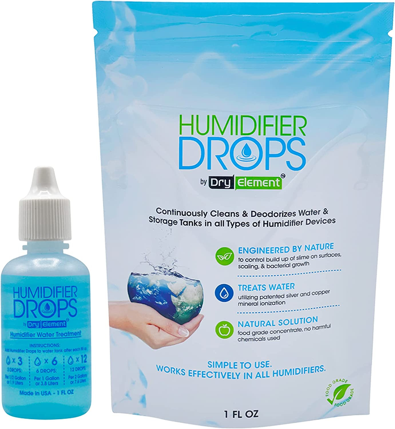 The Original Humidifier Drops Premium Food Grade Concentrate, Slows down Residue