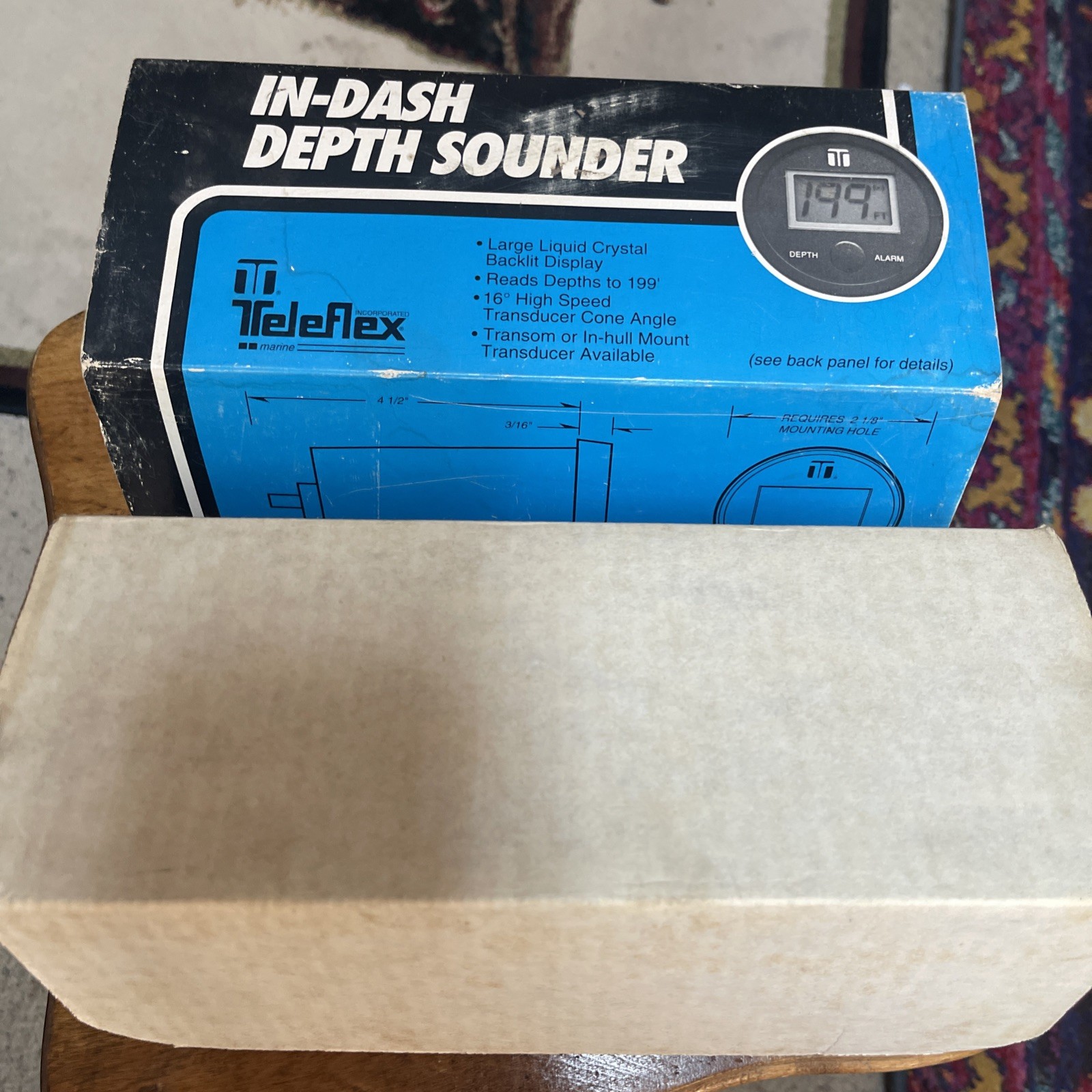 HawkEye DT2BX-TH In-Dash Depth Sounder with Air and Water Temperature  Black,