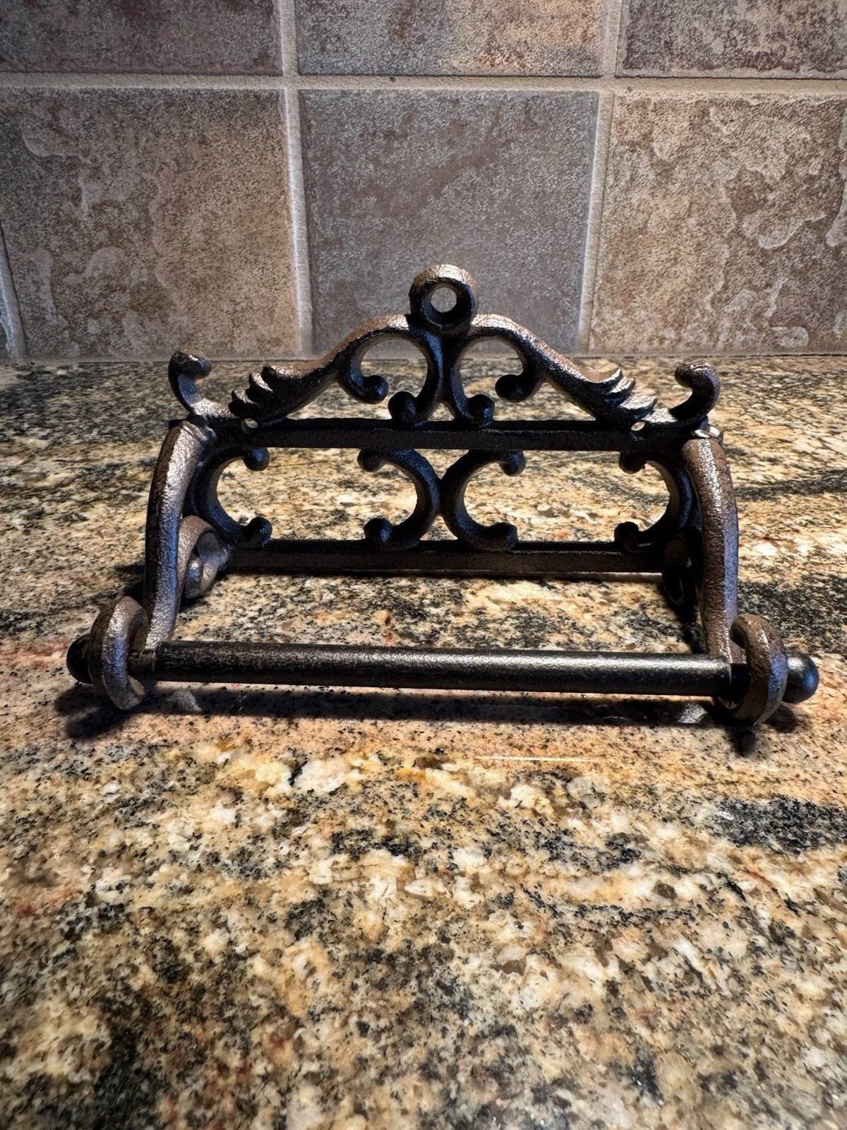 Otoolling Iron Toilet Paper Roll Holder Cast Rustic Wall Vintage Design