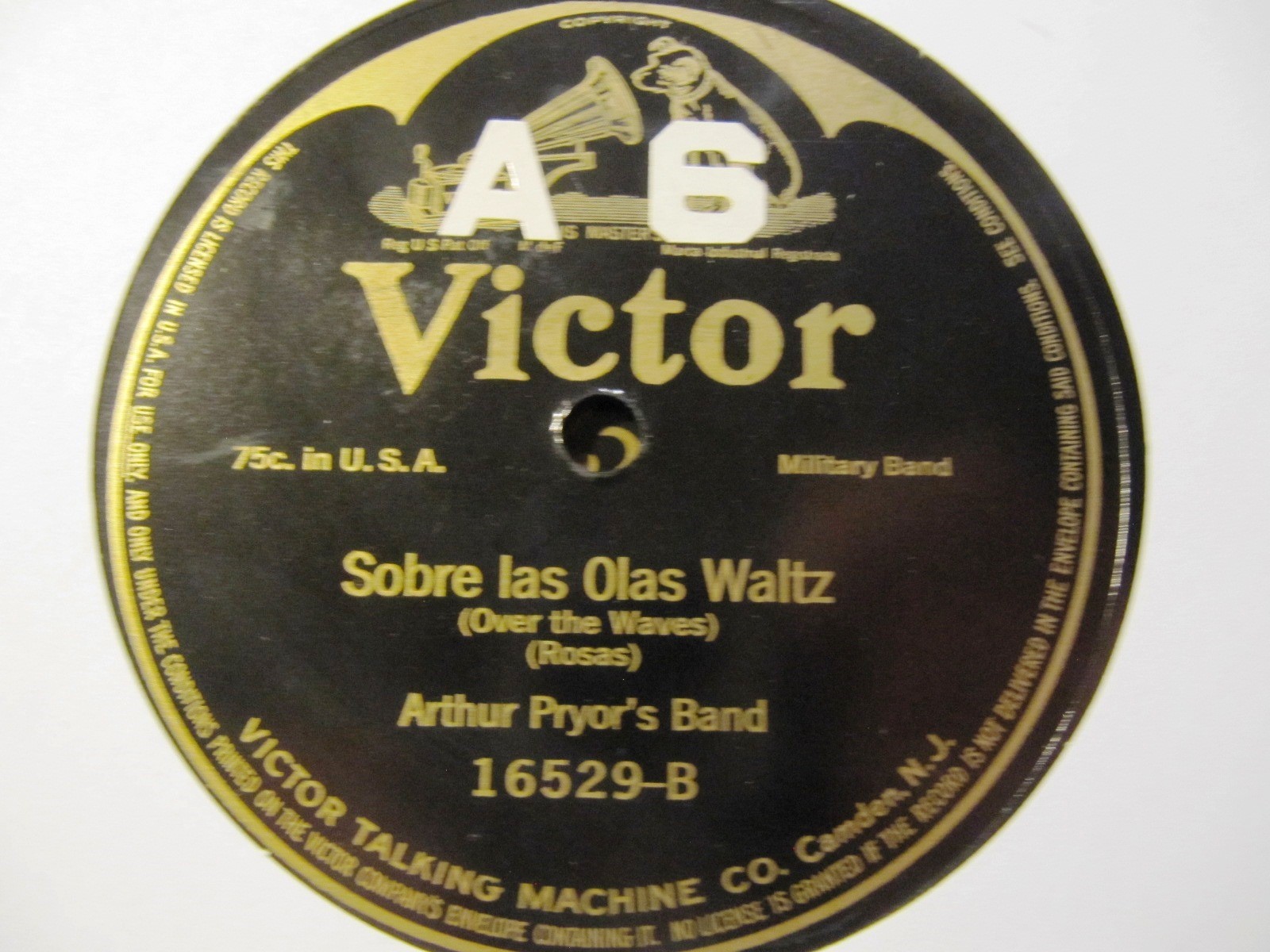 MEXICAN 1908 SOUSA's BAND Juventino Rosas Sobre las olas/ La Paloma VICTOR 16529