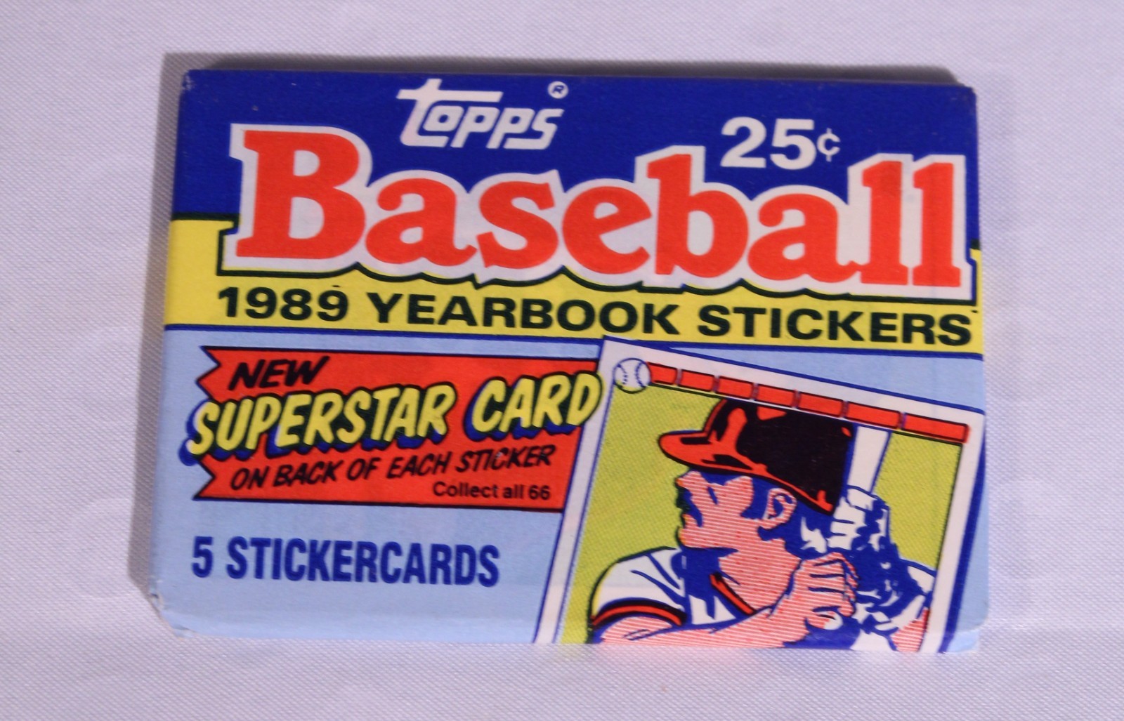 1989 Topps Baseball Yearbook Stickers – 5 Sticker Cards – 2 Packs Factory Sealed