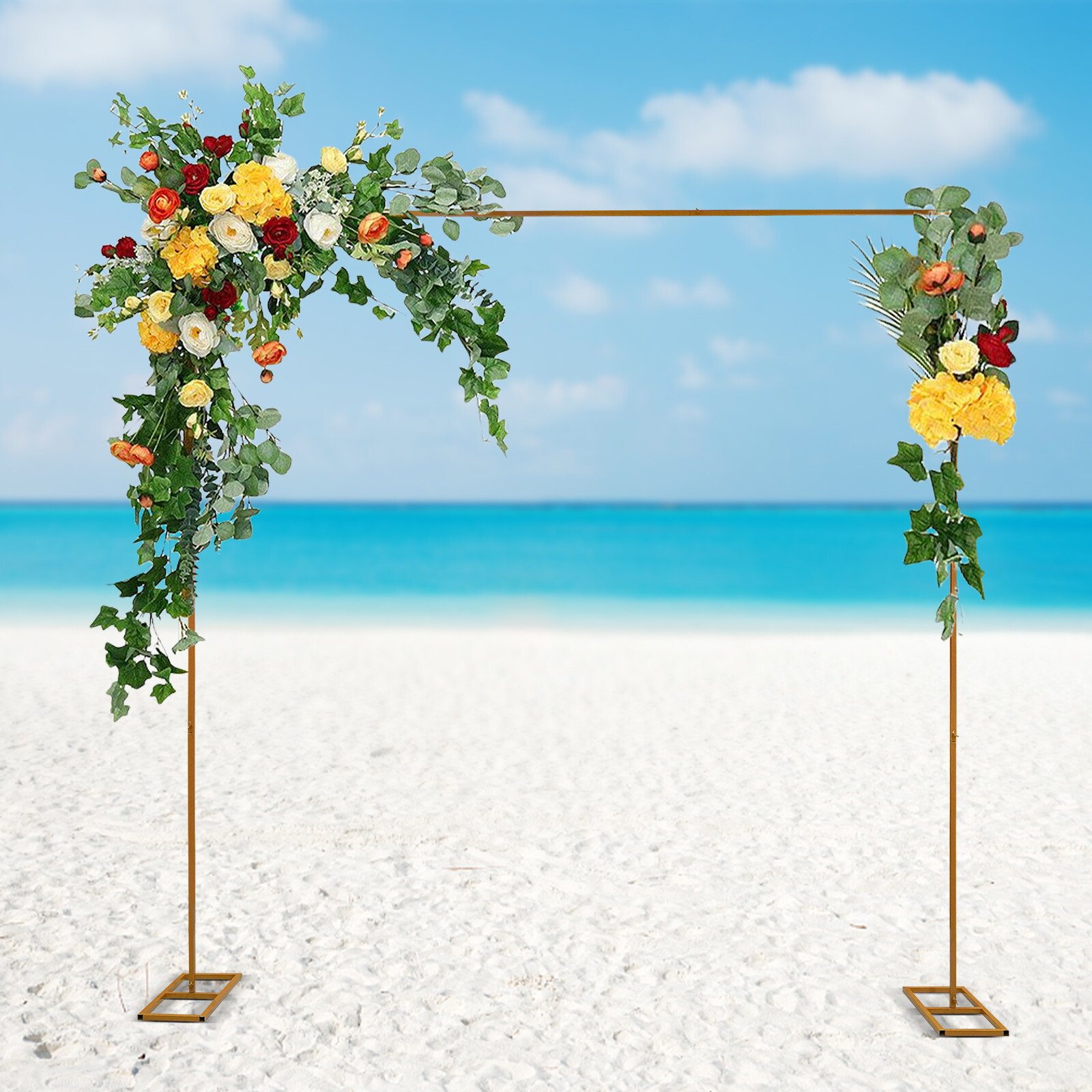 3M Adjustable Metal Wedding Arch Backdrop Stand Photography Flower Balloon Frame