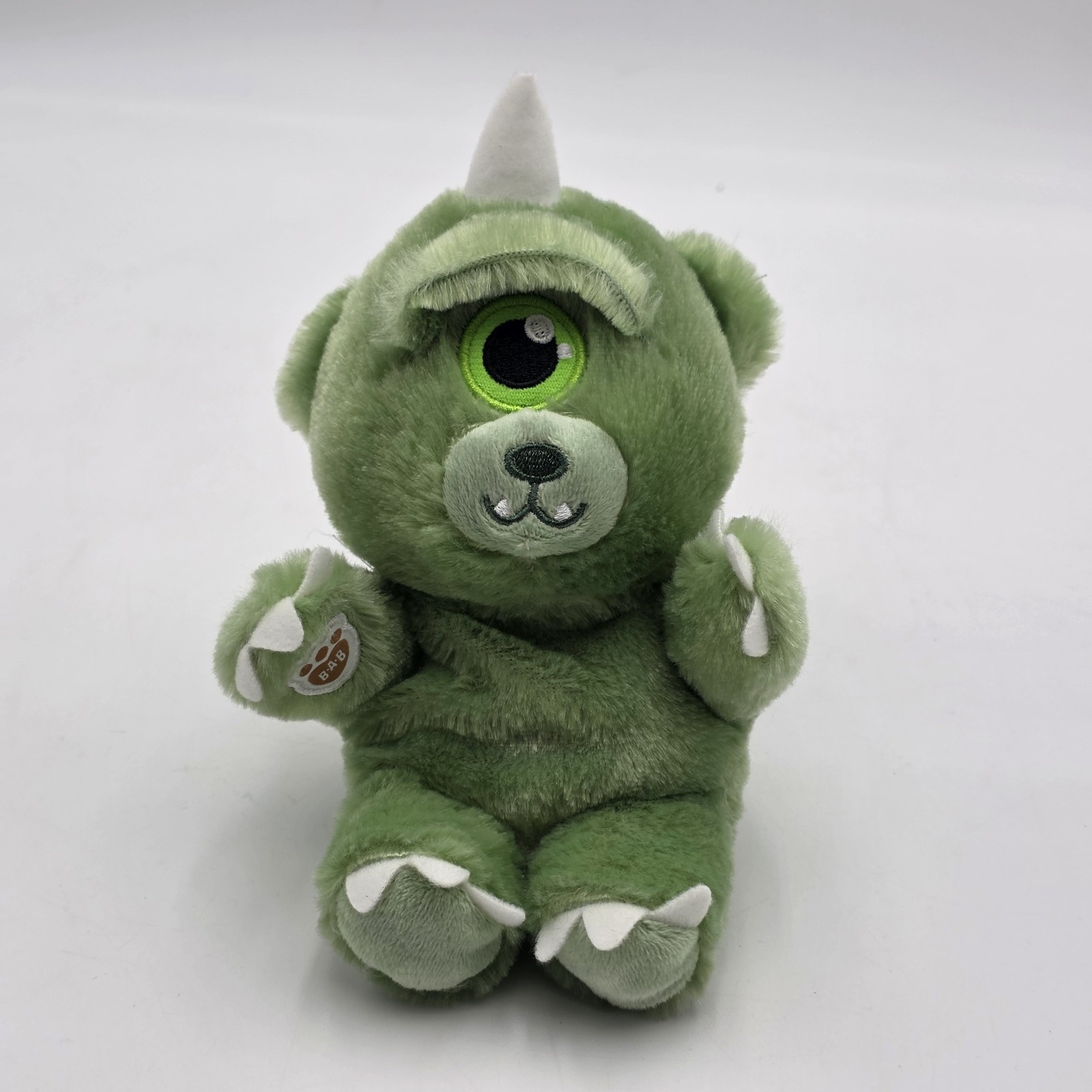 Build A Bear MINI BEANS Halloween Bearclops Stuffed Plush Bear Green 7" 2024