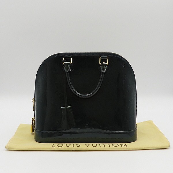Louis Vuitton Vernis Alma PM Green Monogram Tote Bag