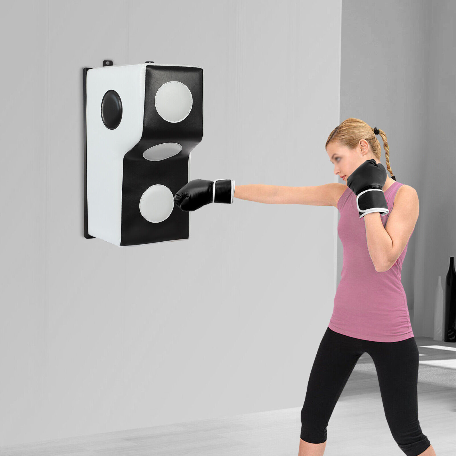 Wall Mount Punching Bag, Boxing Training Equipment for Hooks Uppercut Boxing Bag