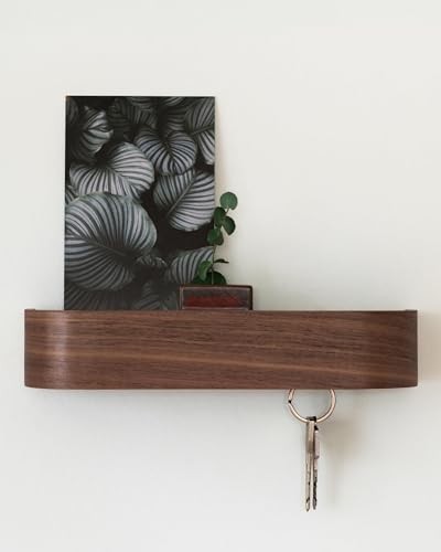  Key Holder 'Toke' | Minimalist Key Hook Design from Berlin | 6 Hooks Walnut