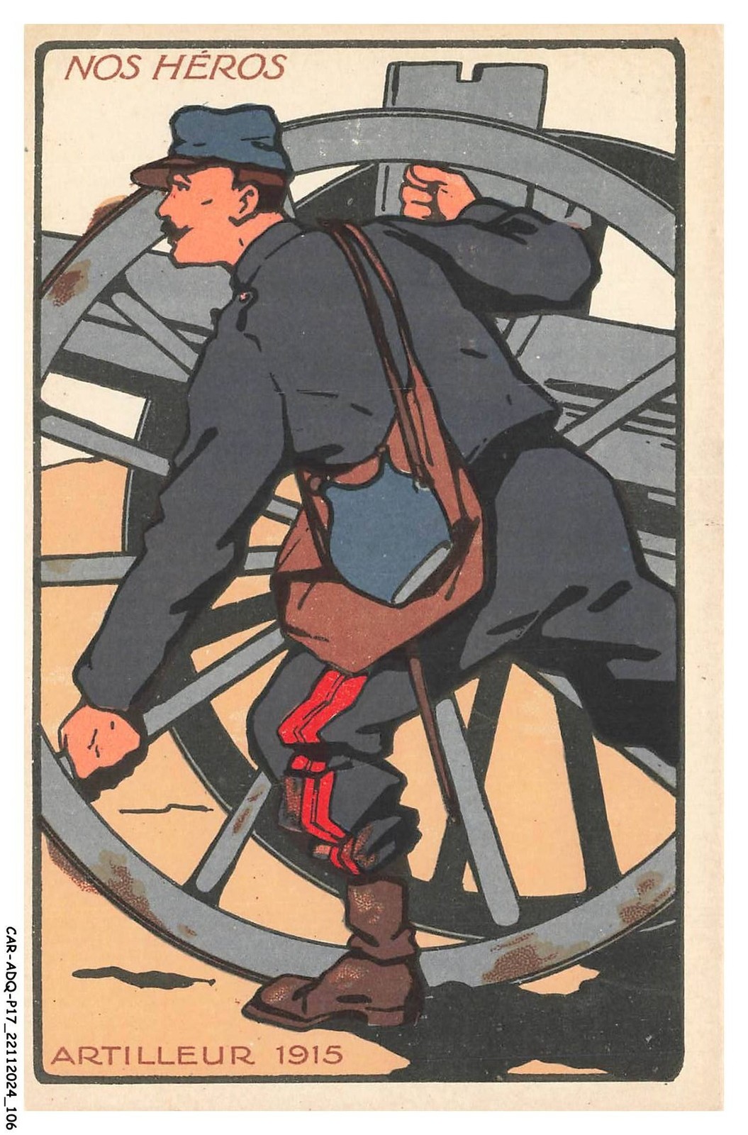 CAR-ADQP17-1228-MILITARY - Our Heroes - 1915 - Artilleryman