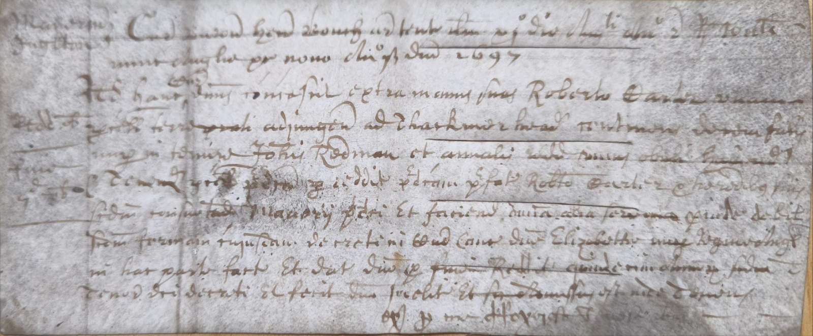 1600s Vellum Manuscript – German Handwritten – Calfskin Parchment