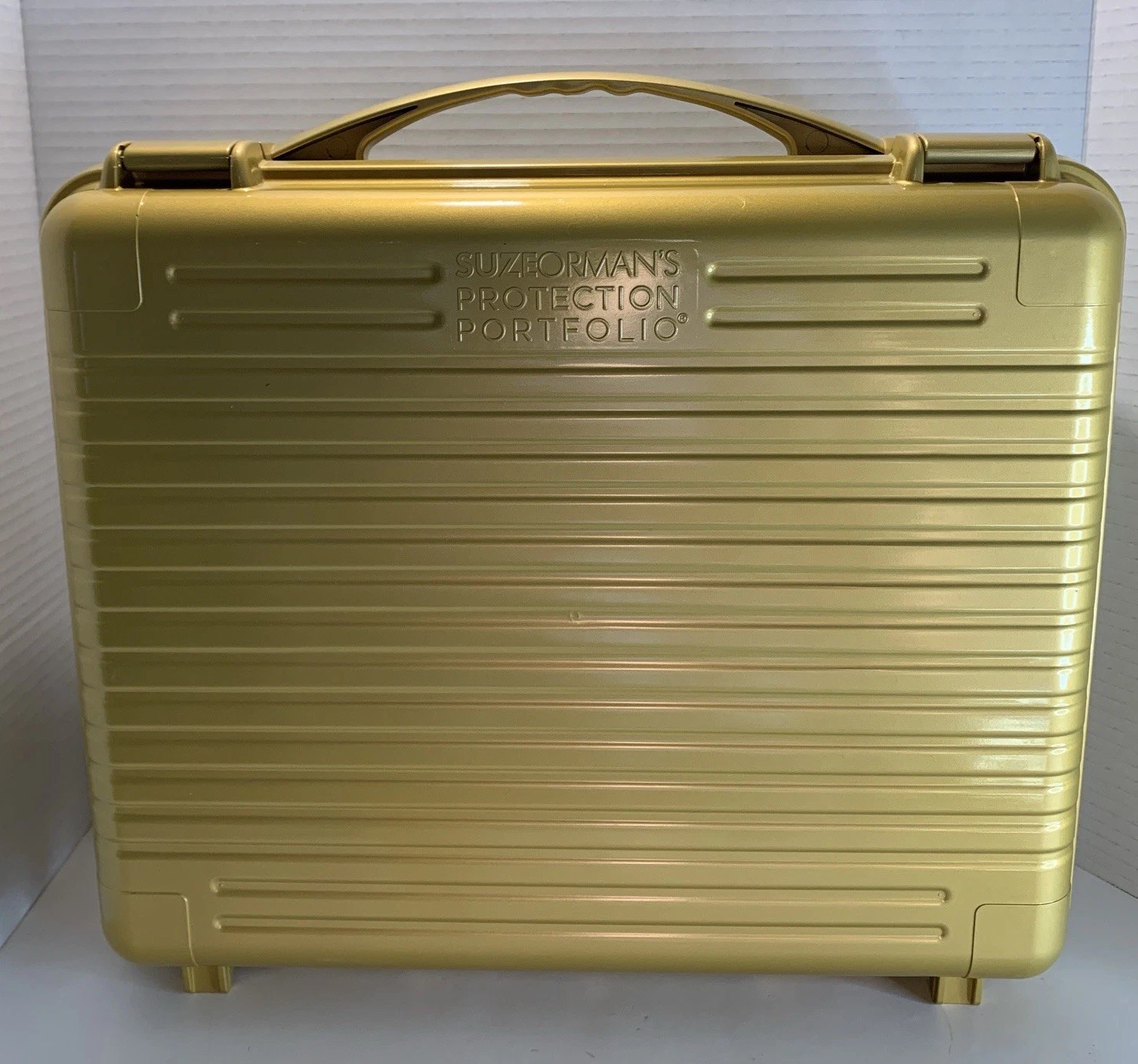 Suzeorman’s Protection Portfolio Complete Case. 15” X 14” X 5” Inches. Gold.