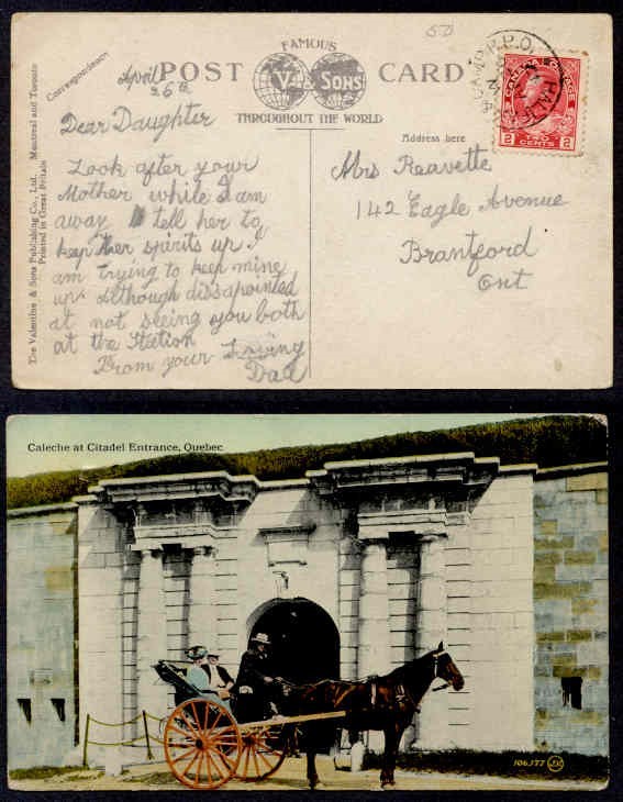 HALIFAX & CAMP RPO/W/1912 ADMIRAL PPC