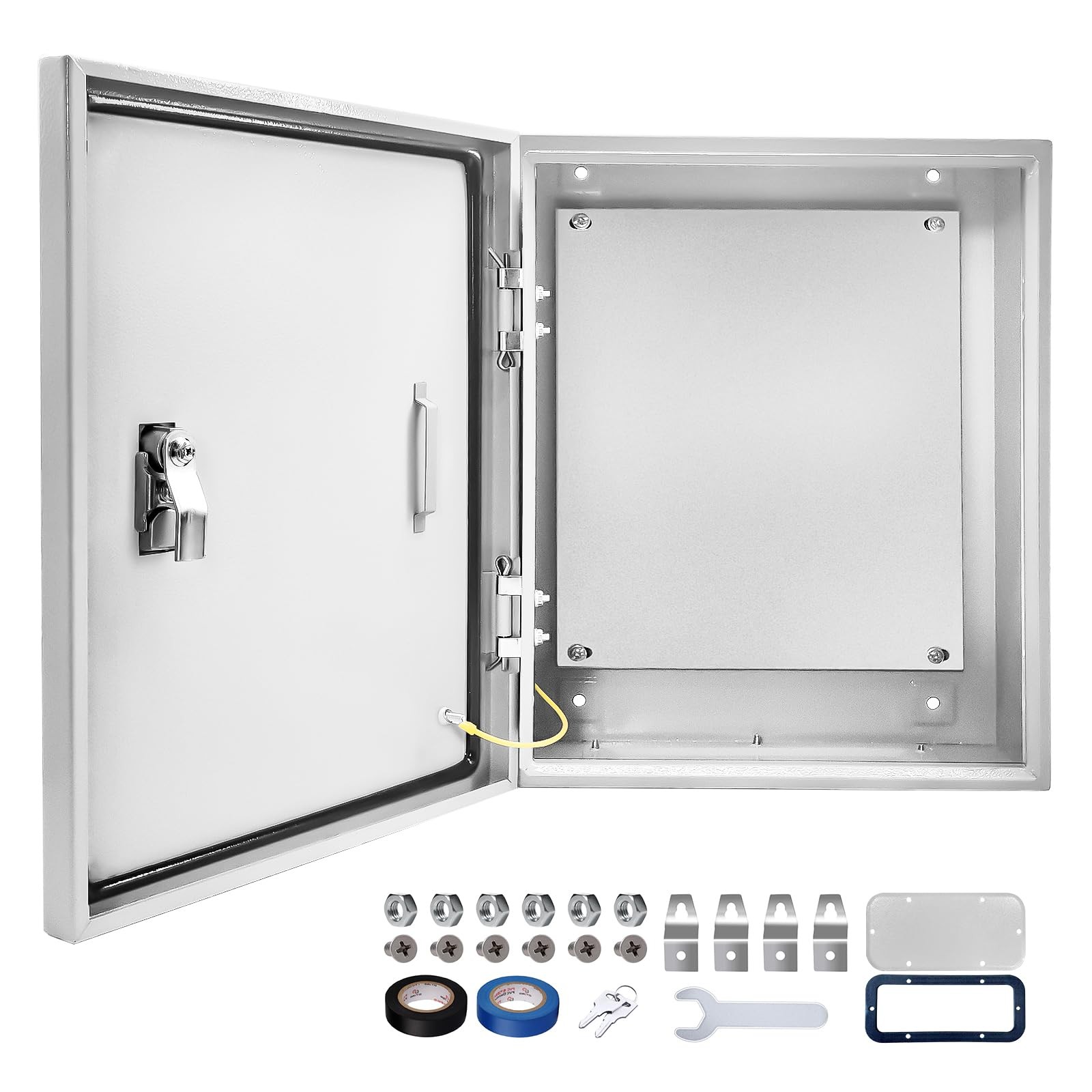 Outdoor Electrical Box 20x16x10" NEMA 4X Steel Enclosure Waterproof