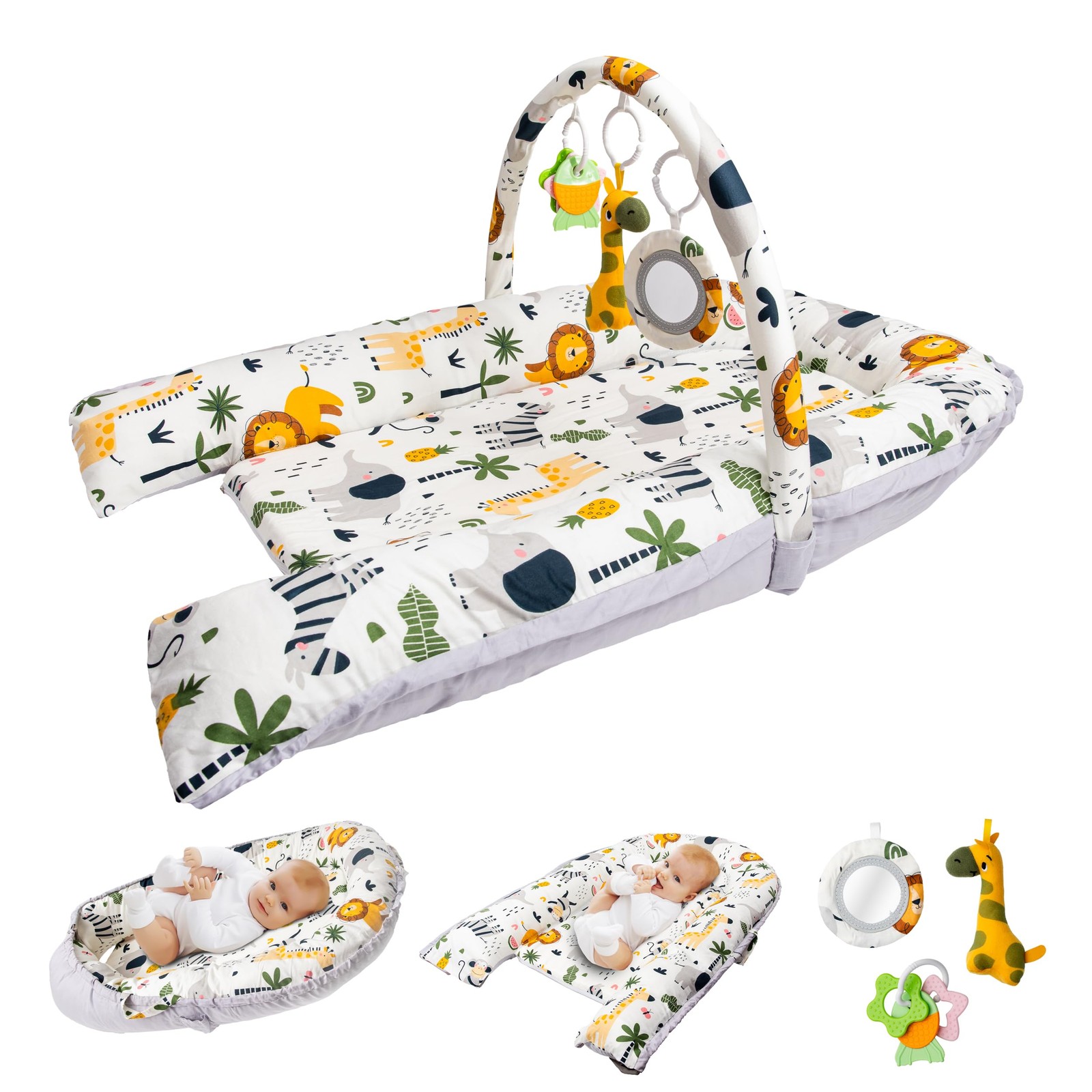 Baby Lounger and Activity Center – Infant Nest for Newborns 0–12 Months – 100...