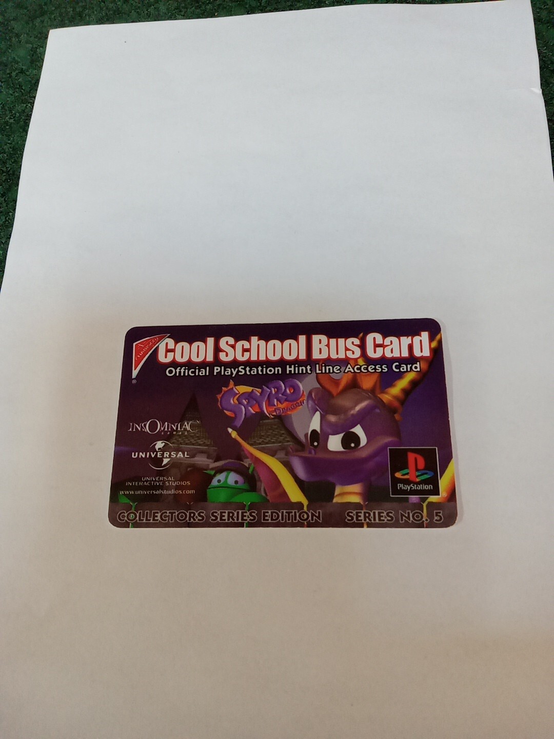 New Playstation Cool School Bus Card Official Playstation Hint Line Access Spyro