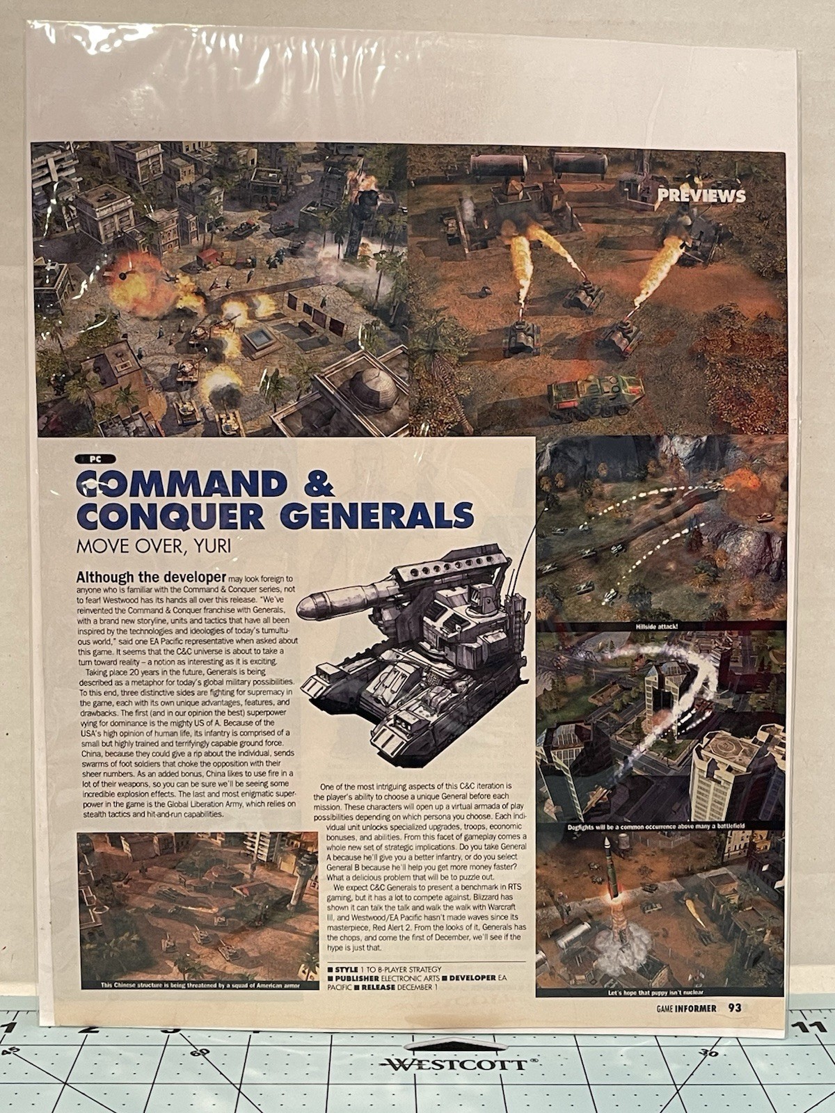 Command & Conquer Generals PC Game Informer Magazine Preview Page