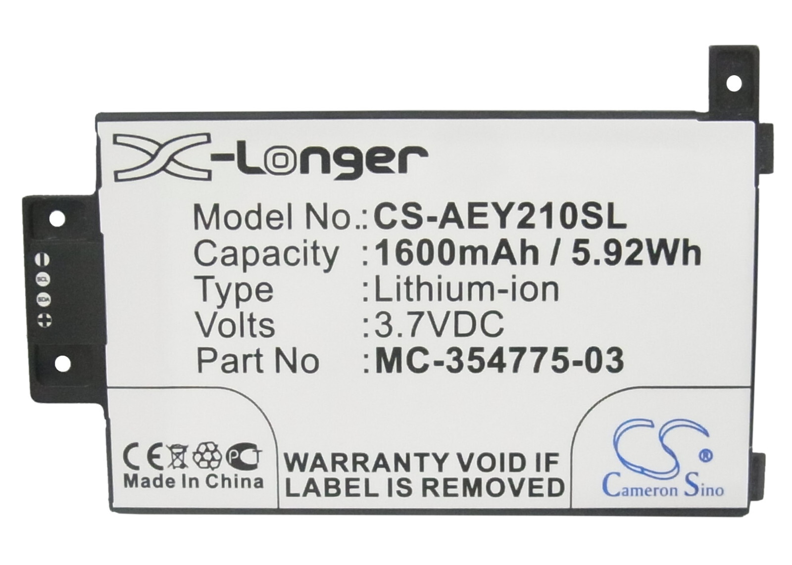 Battery 1600mAh Type MC-354775-03 for Amazon Kindle Paperwhite 2014, EY21