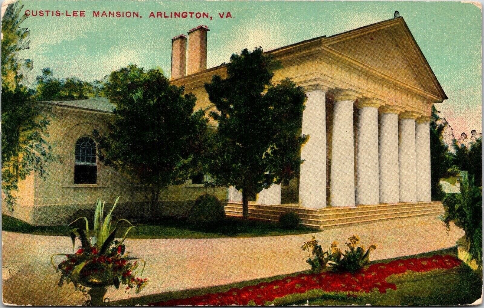 Custis Lee Mansion Arlington Virginia Vintage Ctg Unposted Postcard