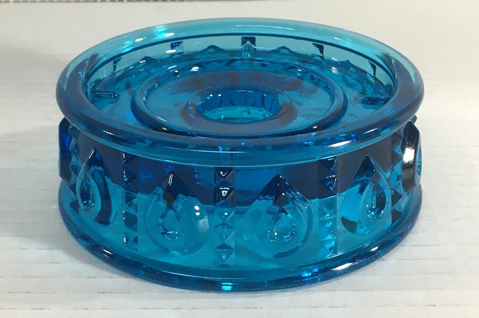 L.E. Smith Moon And Star BLUE 8" T - Courting Candle Lamp 6245 Bottom/ Base ONLY