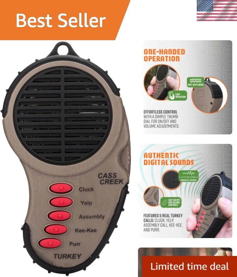 Ergo Compact Electronic Turkey Call - Ultimate One-Hand Operation for Hunters