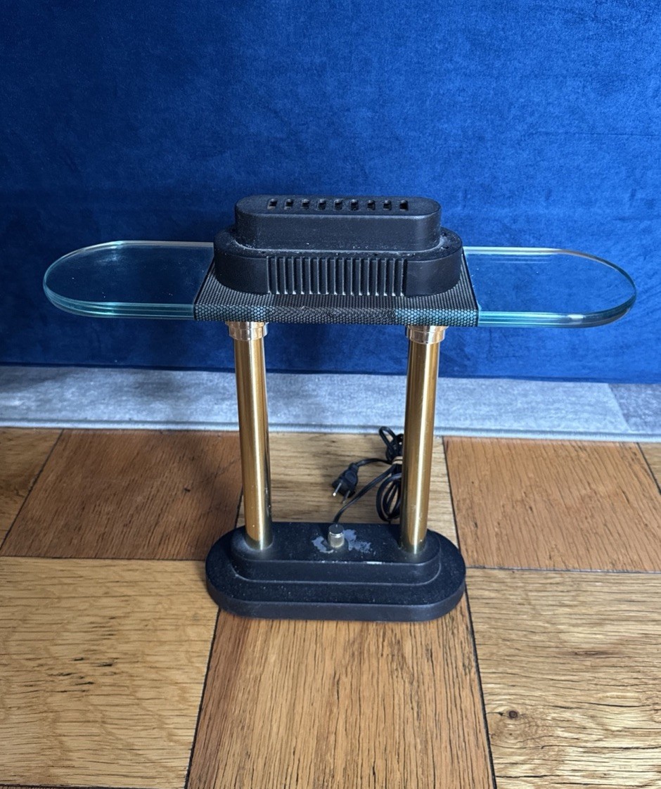 Vintage Desk Lamp by by Robert Sonneman - Memphis Bankers Lamp - Post Modern 