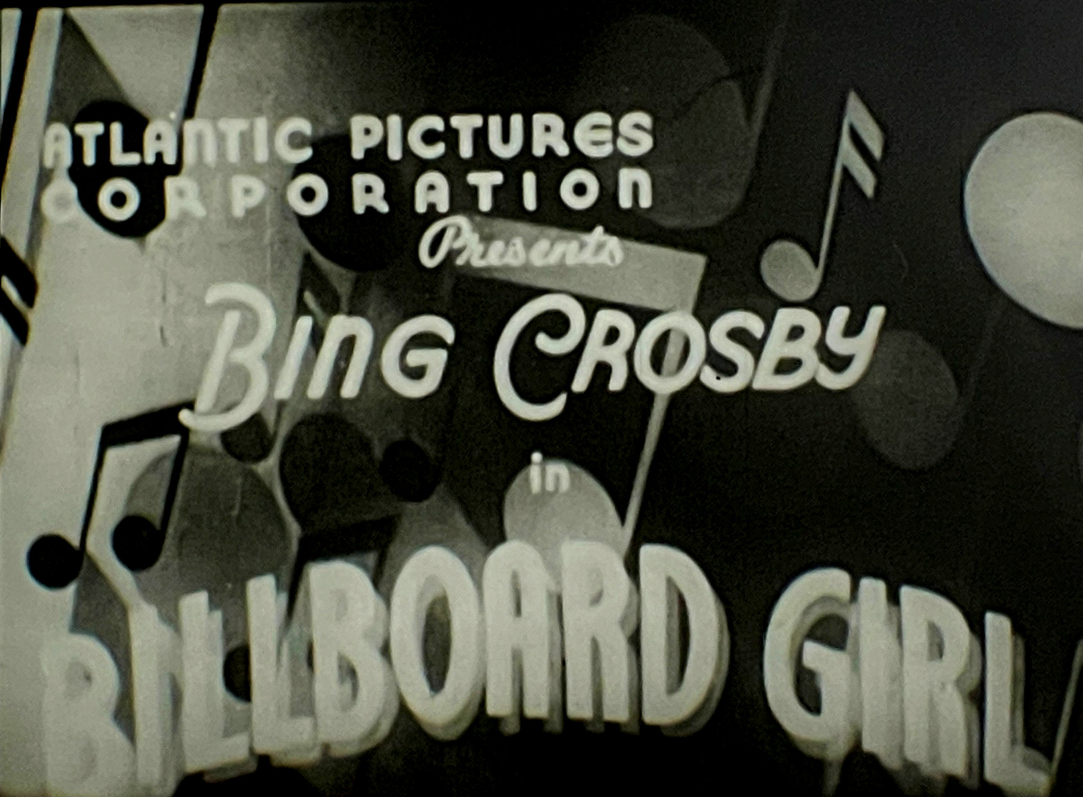 Billboard Girl 1932 Mack Sennett 16mm B&W Bing Crosby Short Musical Comedy #SN3