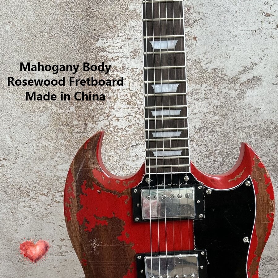 Professional Vintage Electric Guitar : HH Pickups & Rosewood Fretboard