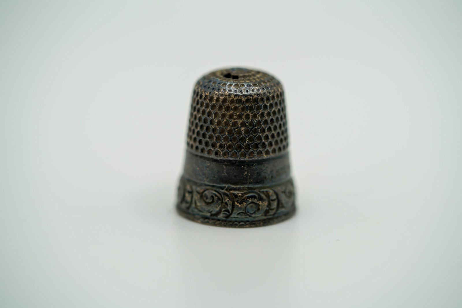 Antique Sterling Silver Thimble IDA 7/8 inches OS2