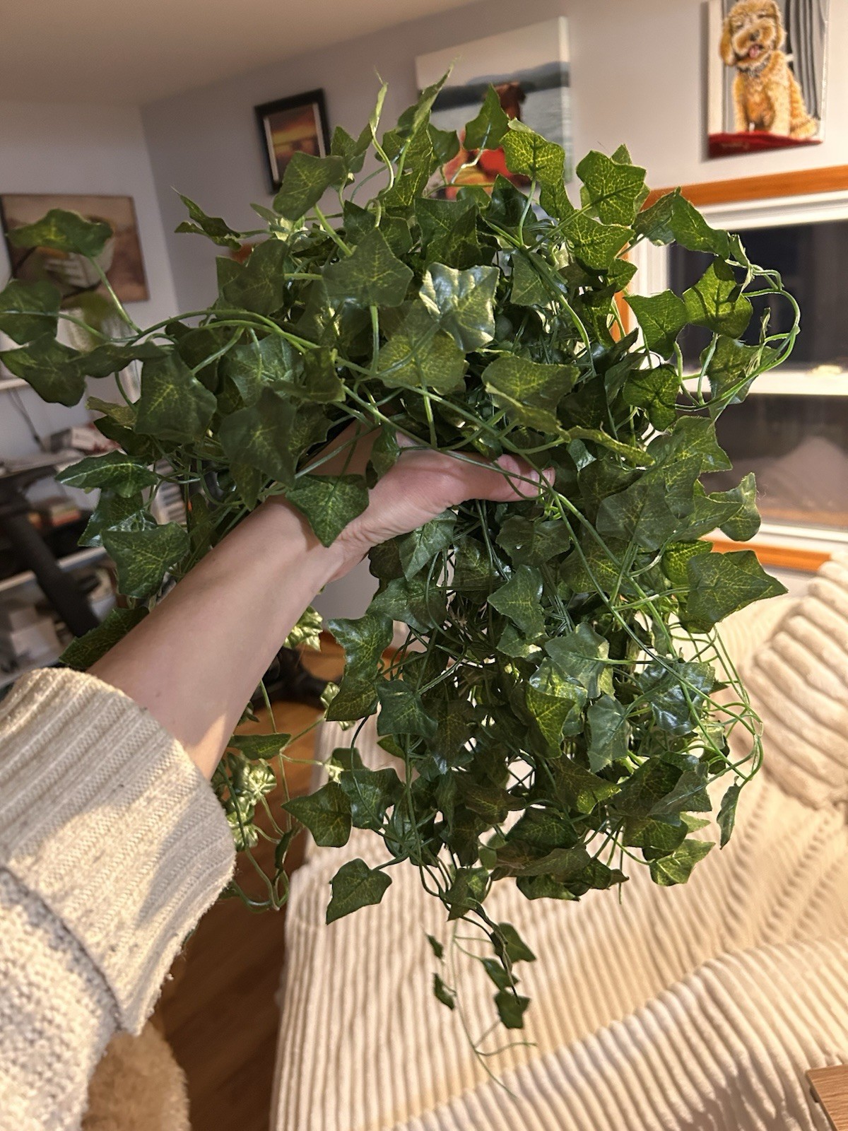 Artificial Ivy Bush Plastic Decorative Greenery