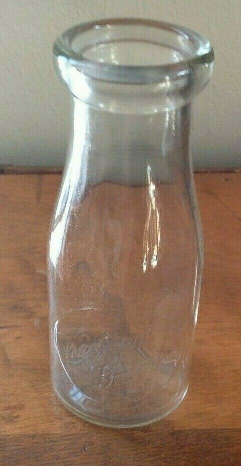 Vintage Milk Bottle Western Dairy- embossed 1/2 pint 