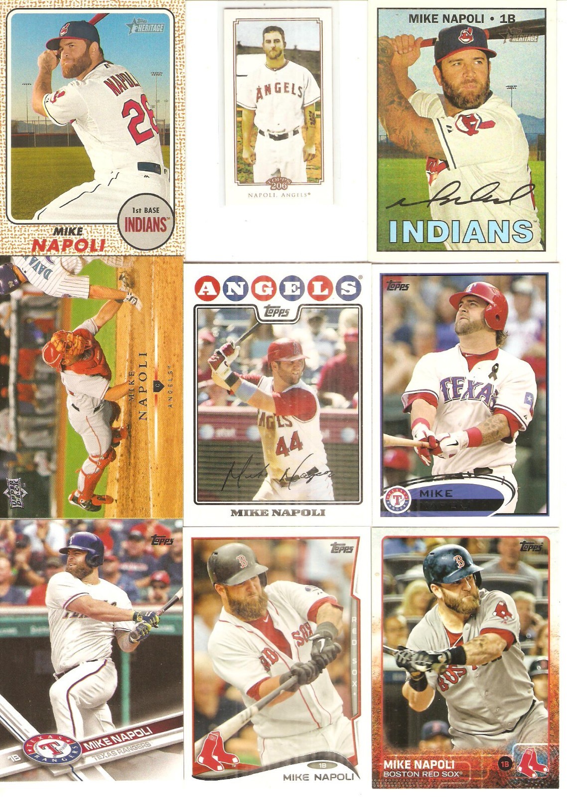 100 CARD MIKE NAPOLI BASEBALL CARD LOT