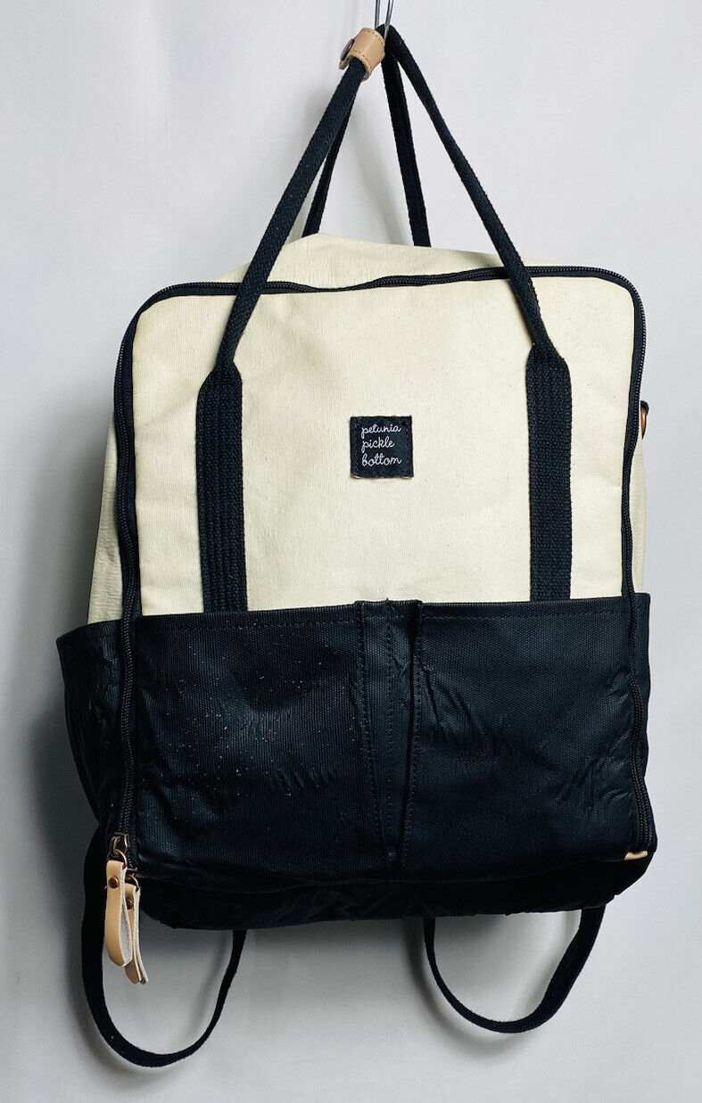 Petunia Pickle Bottom Diaper intermix Bag Backpack in birch/black (See Pic)