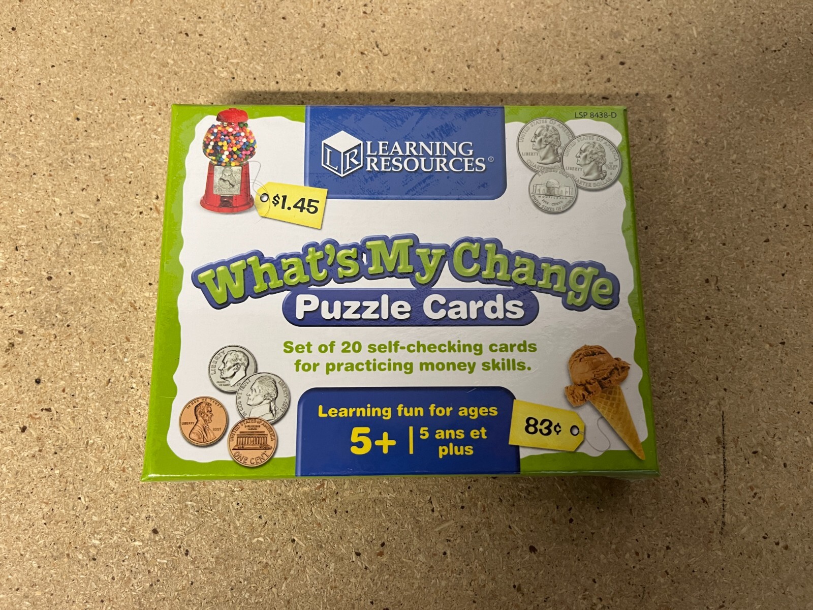What's My Change? Puzzle Cards Learning Resources Set of 20 Cards C40