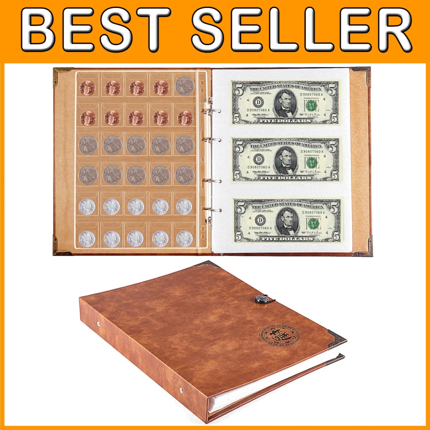 Large Capacity Coin & Currency Collection Album