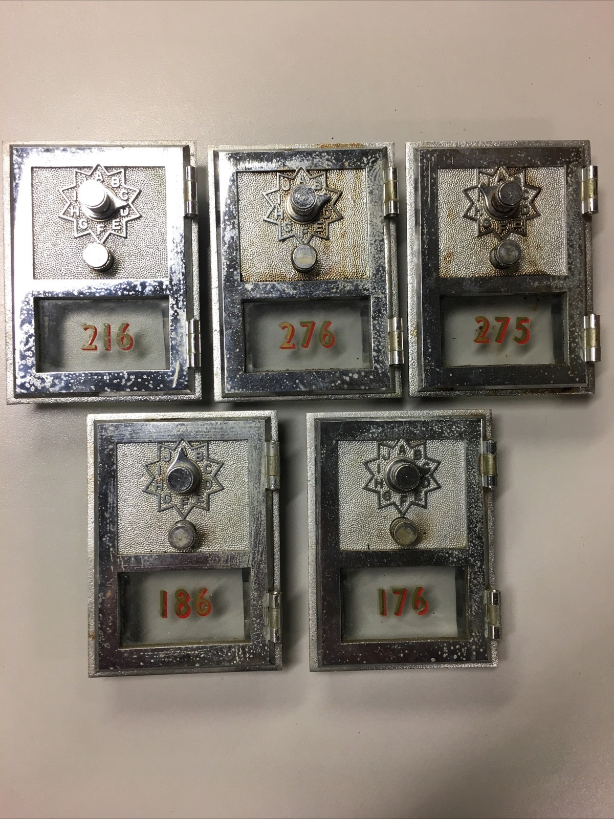 USPS United States Postal Post Office Box Doors Combination Lock Type lot of 5