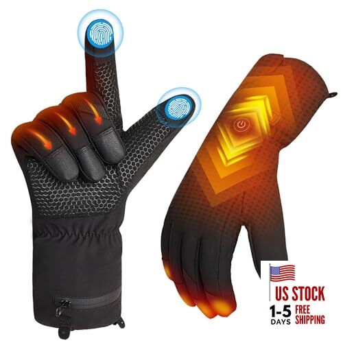 Heated Gloves for Men Women, Rechargeable Heated Work Gloves, Easy Hand 