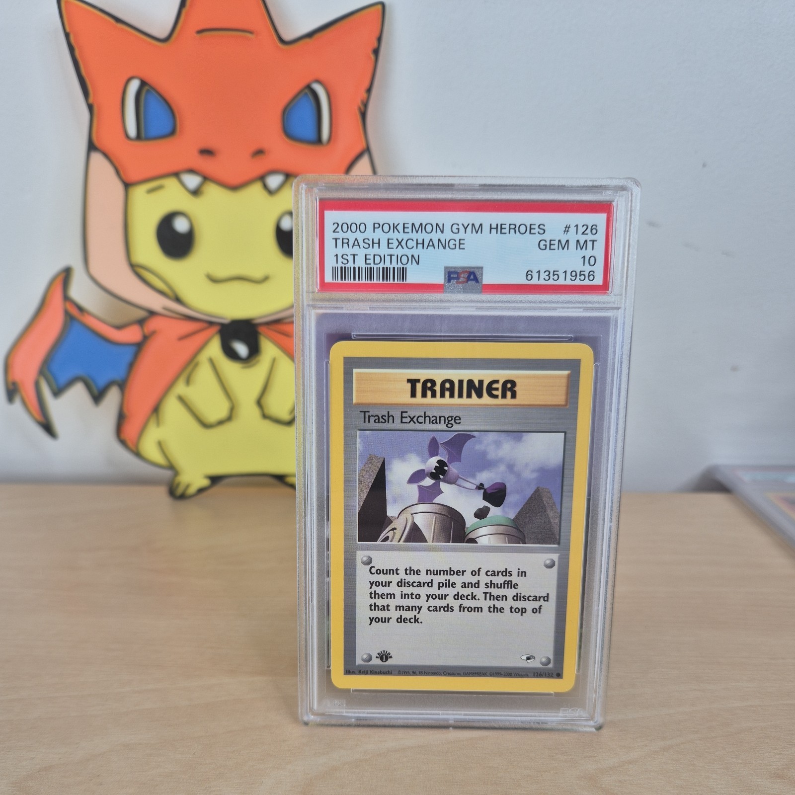 Pokemon PSA10 Trash Exchange 1st Edition Gym Heroes 126/132 POP65 Gem MINT