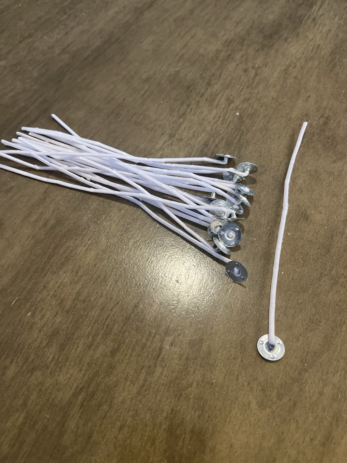 Pre-tabbed Cotton Candle Wicks Pretabbed Wick White 6” Cotton (Set of 18)