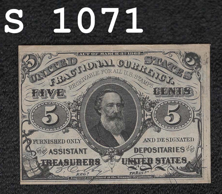 "Third Issue" .05 Cent Fractional Note "AU"