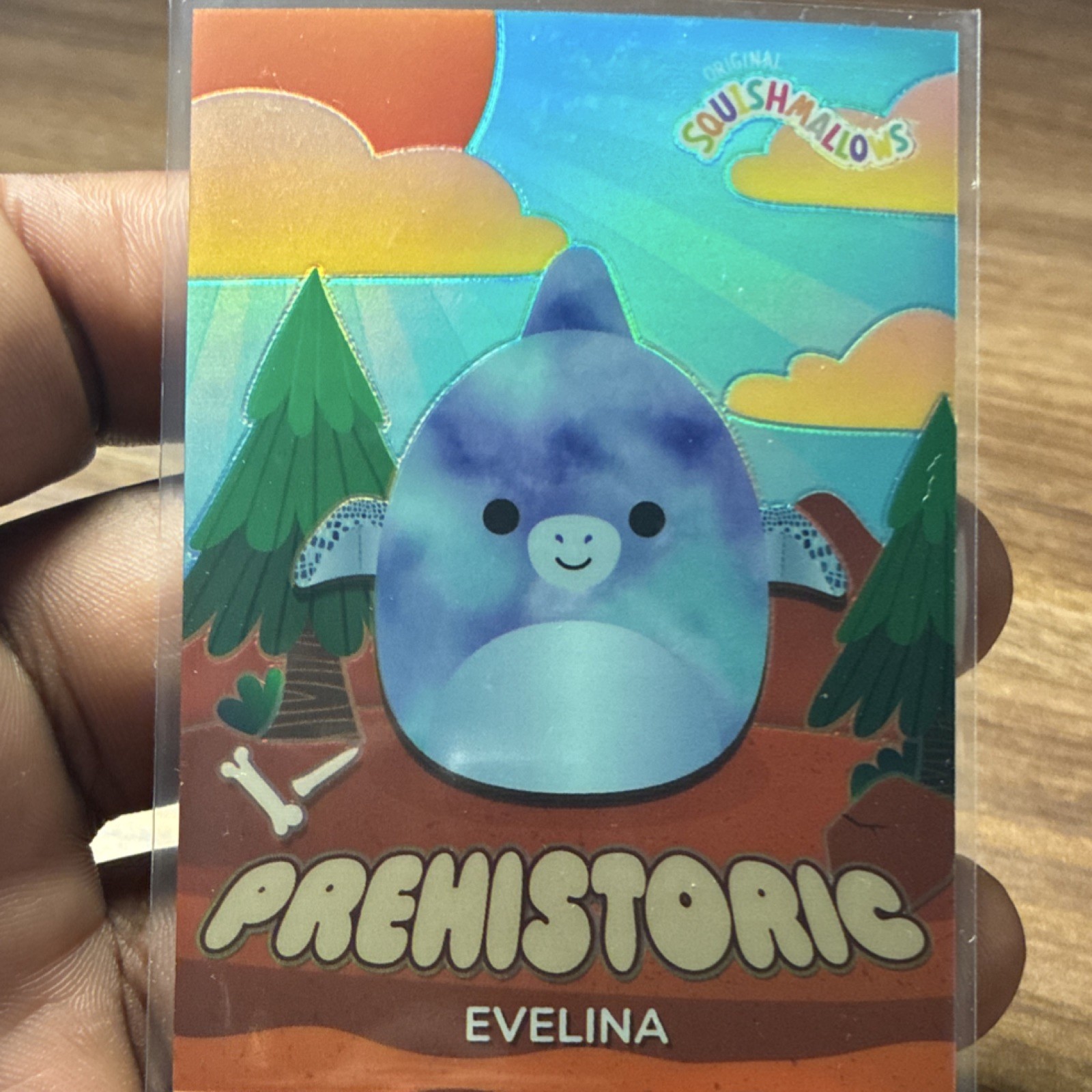 Squishmallows Panini Prizm Evelina Prehistoric Trading Card 3 2025