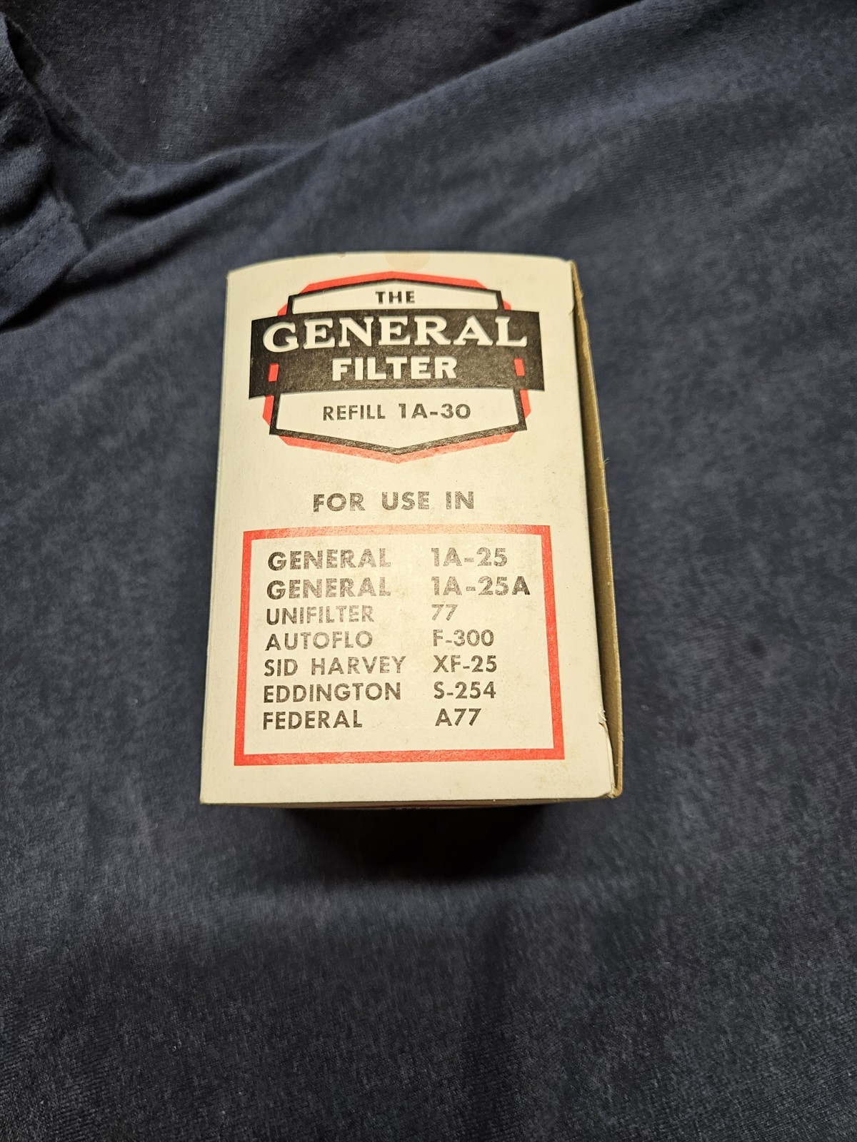 NEW The General Filter Refill 1A-30 Cartridge Filter, All Contents Included