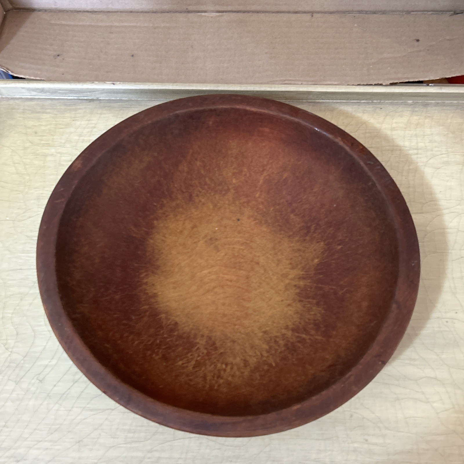 Primitive 11" Munising Wooden Dough Bowl  Early 1900's Antique Kitchen