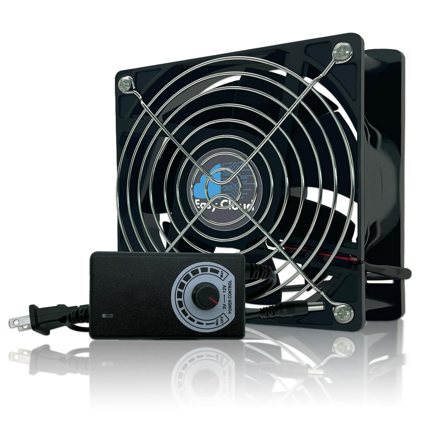 Axial Muffin Fan 120V 220V 110V with Variable Speed Controller, Computer Fan ...