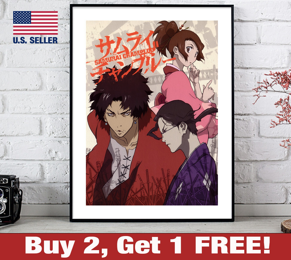 Samurai Champloo Poster 18" x 24" Print Anime Manga Wall Art Fuu Jin Mugen 2
