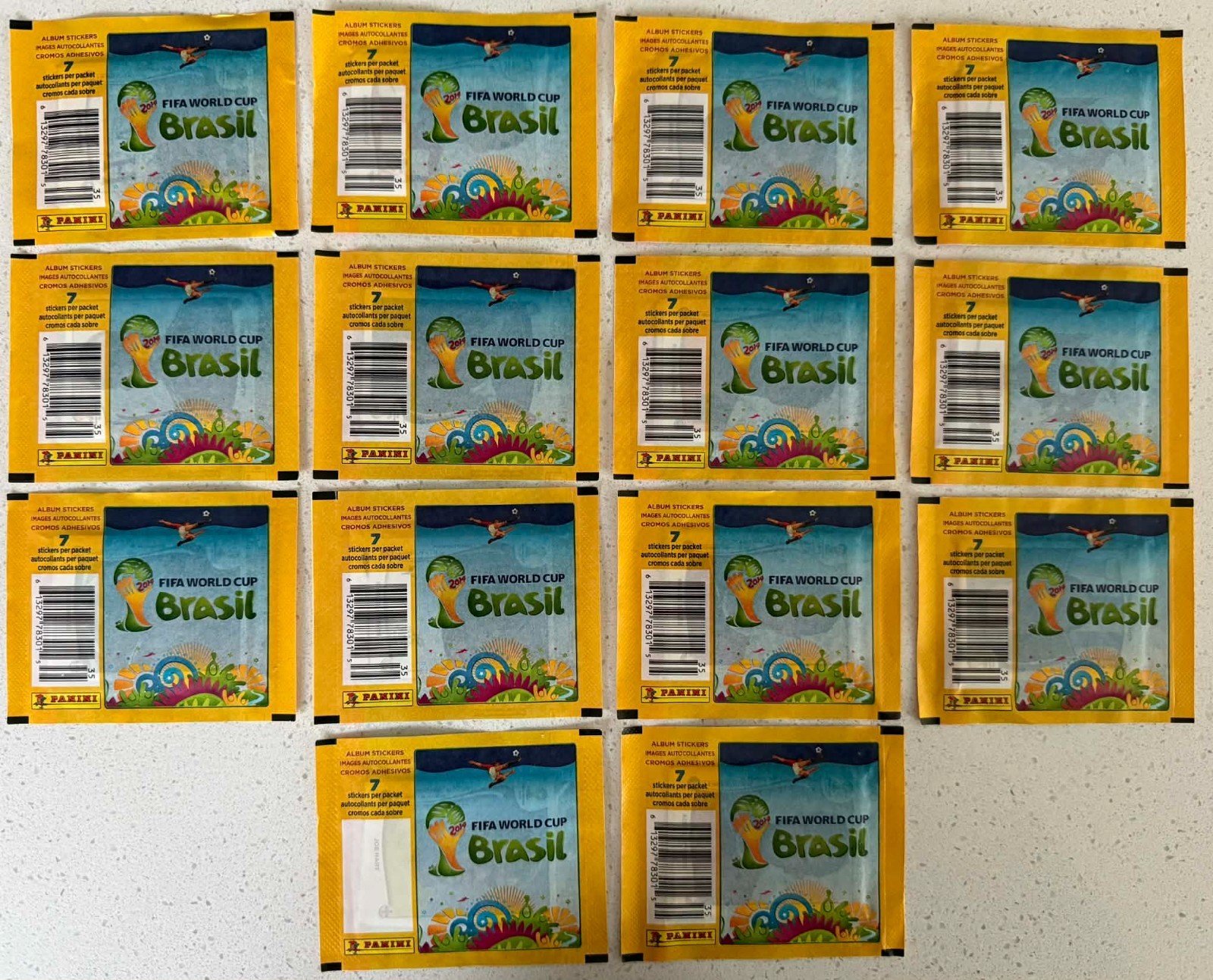 14 packs - Panini FIFA World Cup Brazil 2014 stickers