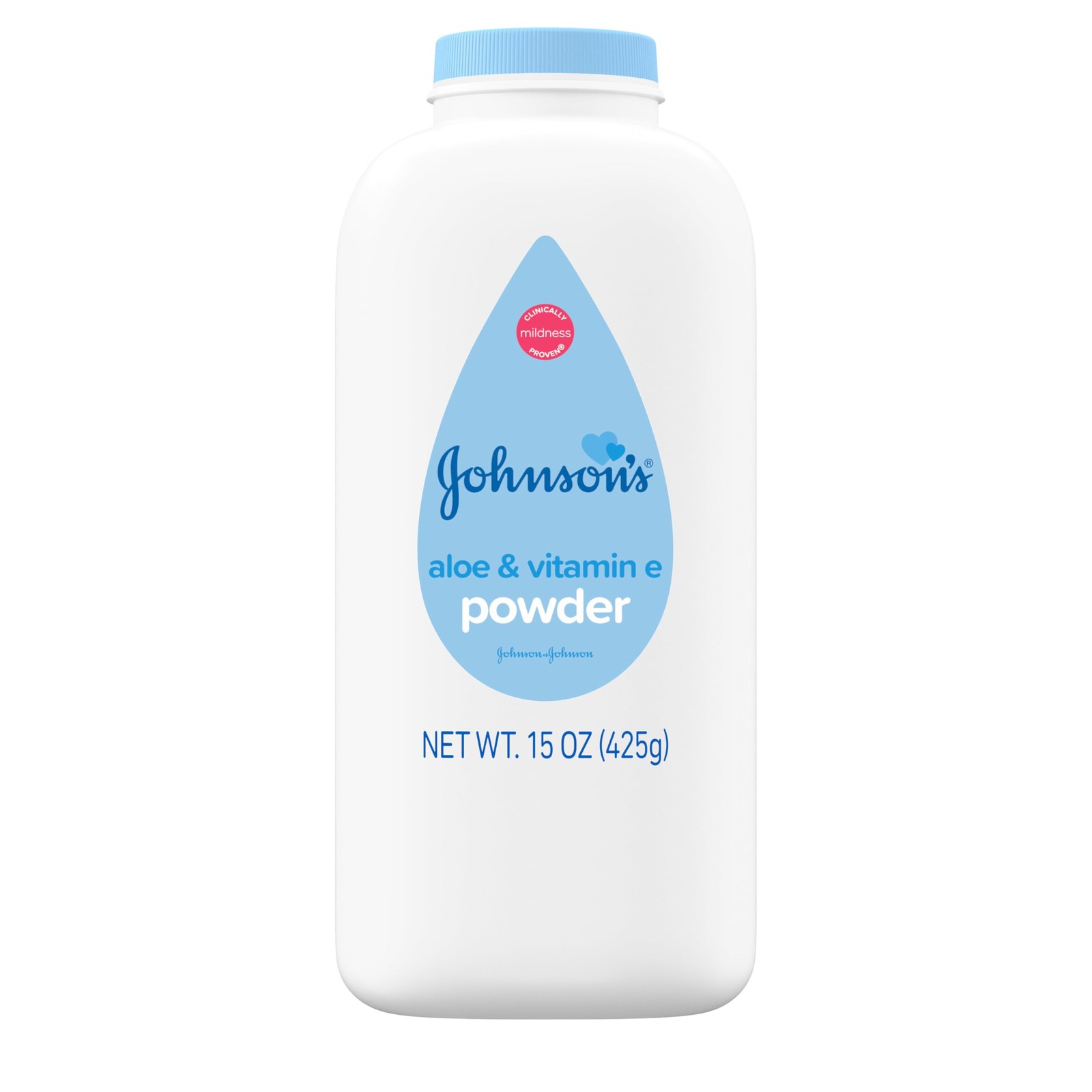 Johnson's Baby Powder with Naturally Derived 15 Ounce (Pack of 1), White 